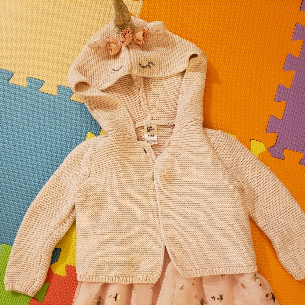 Cat and Jack unicorn blush dress and sweater set